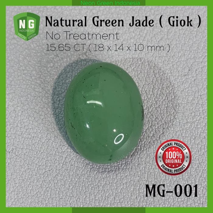 Natural Giok Hijau Asli Green Jade Birma Burma Grade A Untuk Perhiasan Cincin dan Liontin Kalung