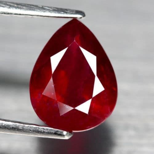 Natural Ruby Top Blood Red Pear Cutting 2.23 Ct Batu Rubi Merah Asli Origin Madagascar Untuk