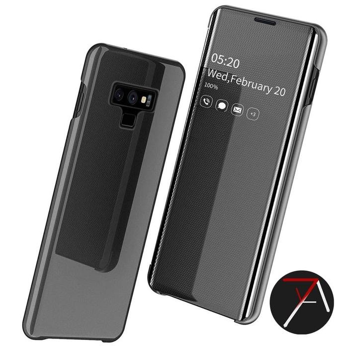 Samsung Note9 Note 9 Flip Mirror Clear View Motif Cover Case Casing