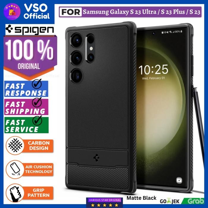 Case Samsung Galaxy S23 Ultra 5G Spigen Rugged Armor S 23 Plus Casing