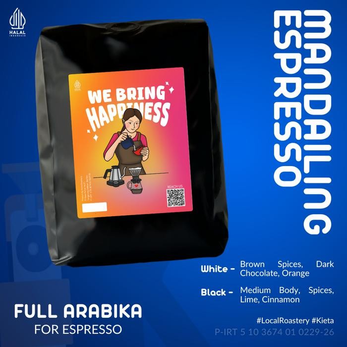 

Biji Kopi Arabika Mandailing Espresso 250gr
