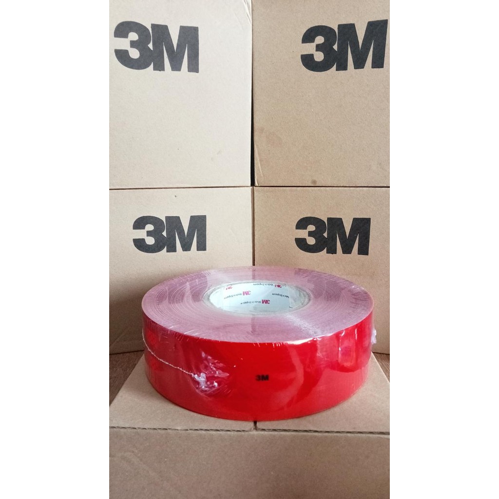 Sticker Reflektor 3M Sticker Uji Kir Dishub Sticker 3M Pemantul Cahaya - Merah