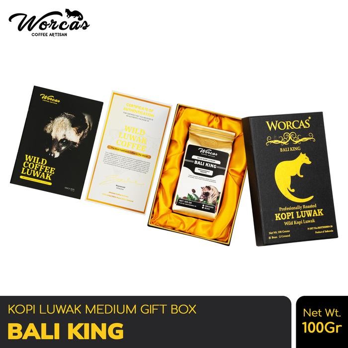 

WORCAS Kopi Luwak Liar Bali King 100gr - Medium Gift Box