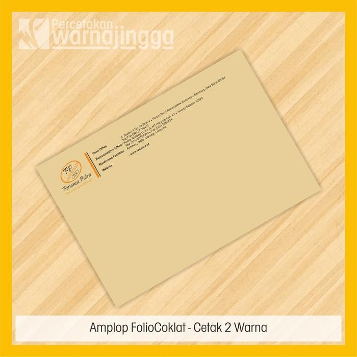 

CETAK AMPLOP FOLIO COKLAT - CETAK 2 WARNA - UKURAN 24X35CM KODE 1063