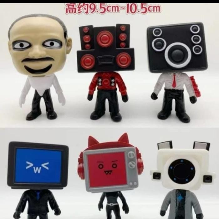 FIGUR SKIBIDI TOILET PLUSH ORNAMENT SET TOILET MAN SPOOF MAINAN KODE 131