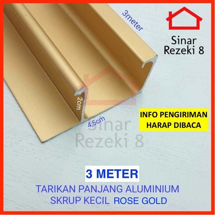 Profil Tarikan Aluminium Gold Handle Frame Kitchen Lis Edging Gp 36