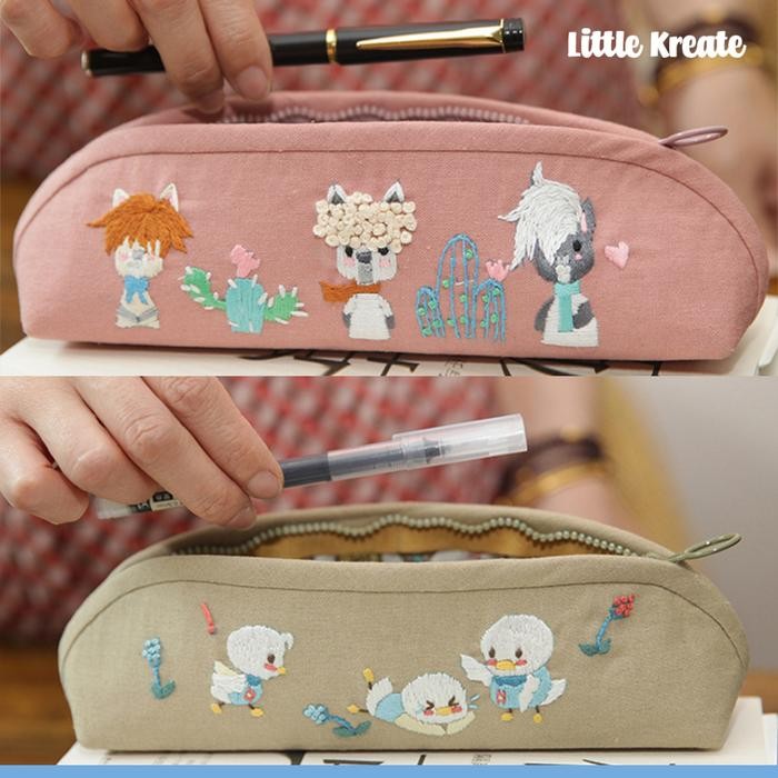 

Eg#106 Diy Sulam Kotak Tempat Pensil - Hand Embroidery Pencil Case