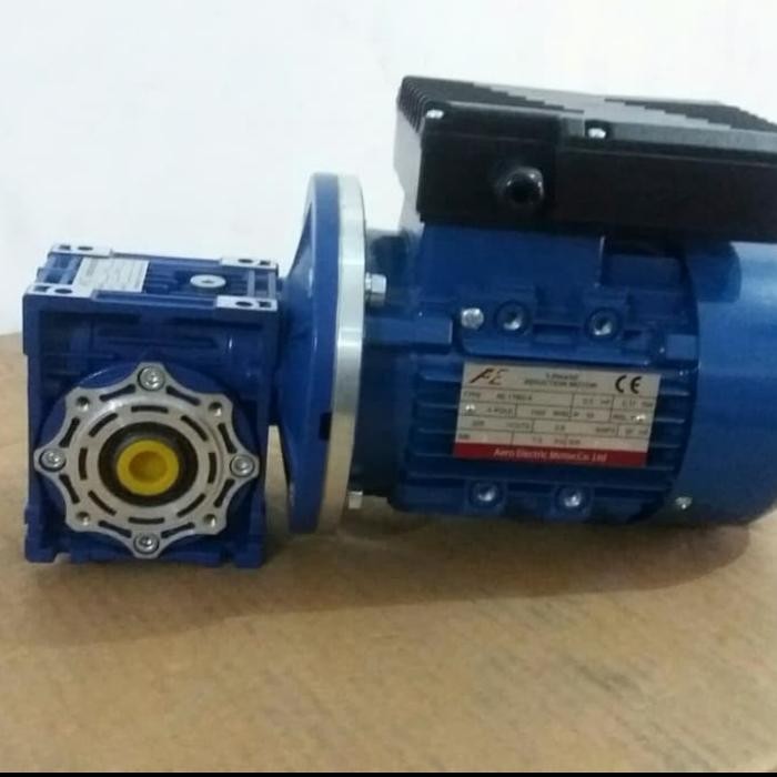 Gearbox NMRV 063 + Motor 0.5hp 1phase worm gear nmrv 063 + dinamo 0,37