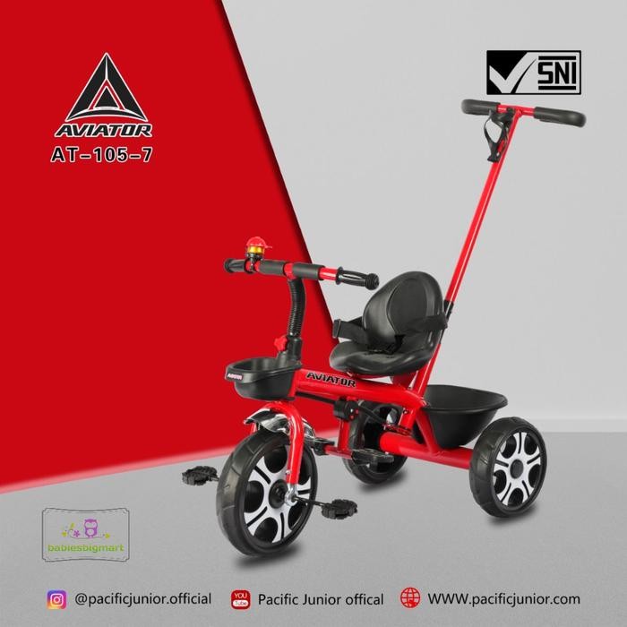 JTTOP" SEPEDA ANAK RODA 3 TIGA TRICYCLE AVIATOR AT 105 7 DORONGAN