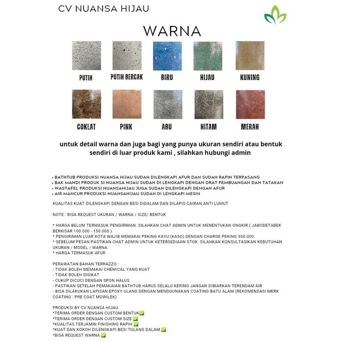 wastafel Terrazzo untuk cuci baju (putih Terrazzo)