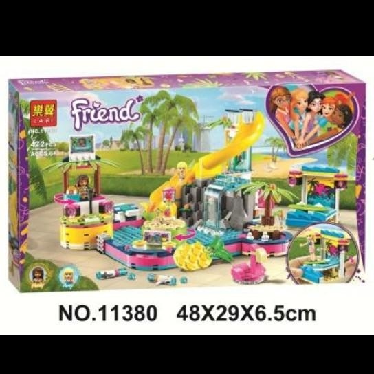 Brick Bela Lari 11380 Andrea'S Pool Party 472Pcs Mainan Building Block Terlaris
