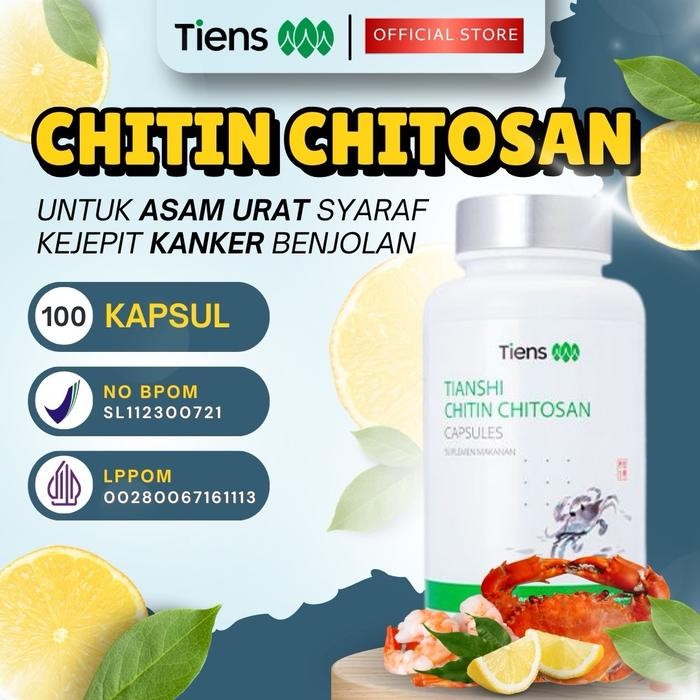 [ Untuk Asam Urat, Saraf Kejepit, Kanker, & Lipoma Benjolan ] Tiens Chitin Chitosan Capsules