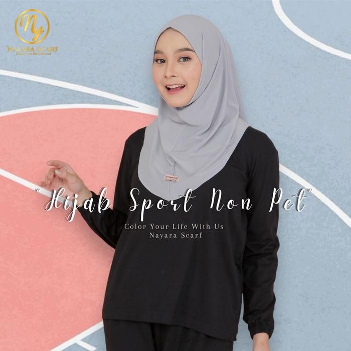 HIJAB BERGO SPORT NON PET BY NAYARA SCARF I JILBAB INSTAN NAYARA