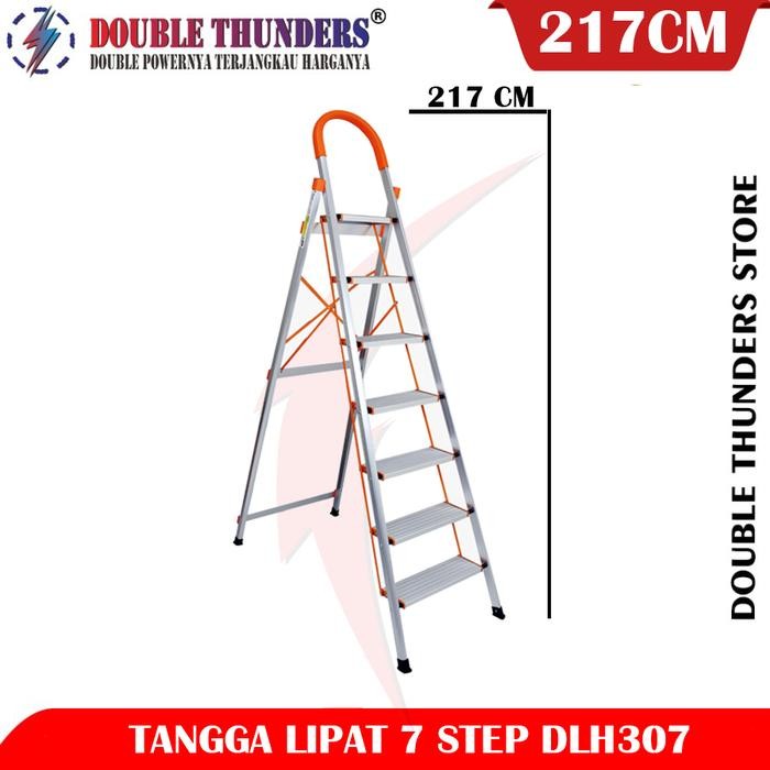 Dt Dlh307 Tangga Lipat Aluminium 170Cm / House Hold Ladder 7 Step Tangga Tegak Lurus Tangga
