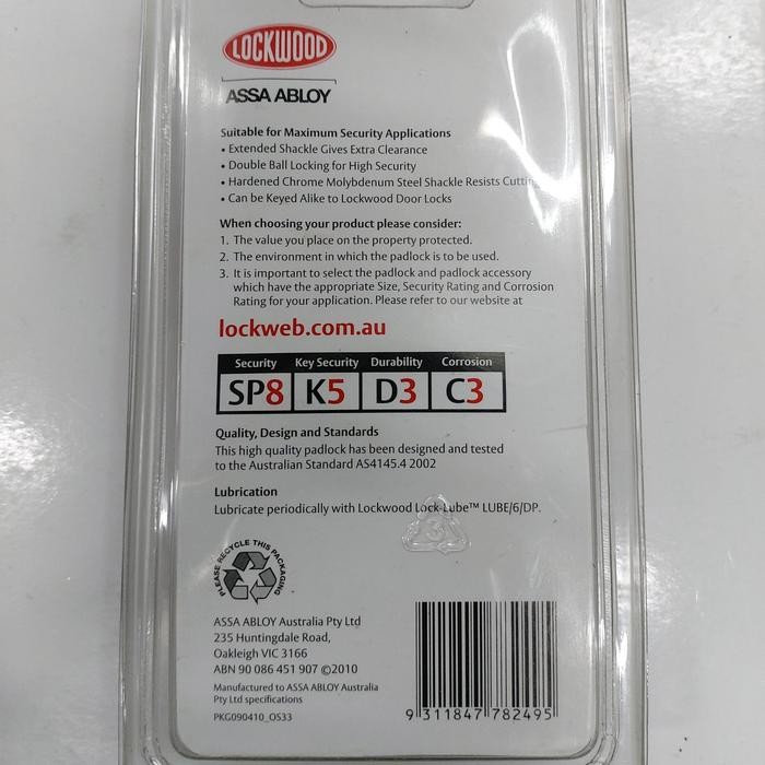 Gembok Lockwood 301/63/154/Dp / Gembok 60Mm Lockwood / Gembok