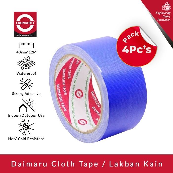 

Stok Baru [Dapat 4pcs] Daimaru Cloth Tape Biru 48mm x 12m