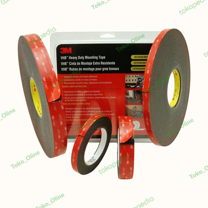 

Stok Baru 3M Double Tape VHB 5952 Black - Lem 3M - Double Tape Hitam