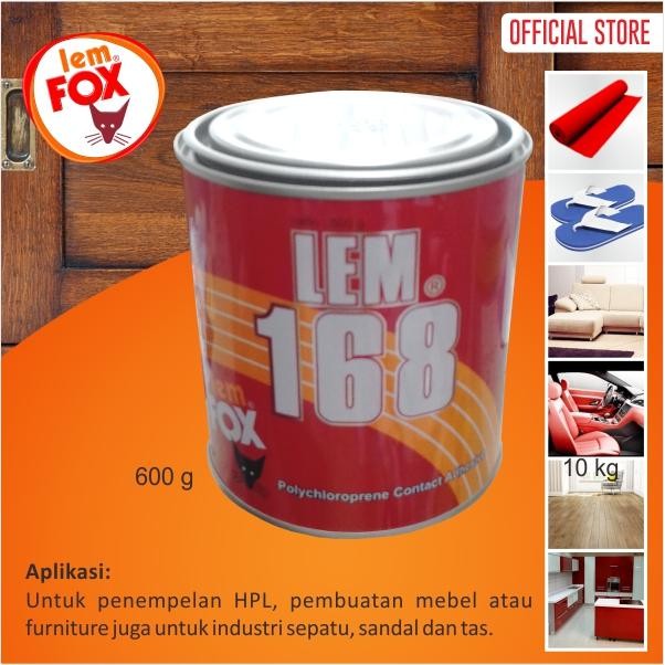 

Stok Baru Lem Fox Lem Kuning Lem HPL 168 Kaleng 600 gram