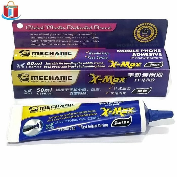 

Stok Baru Lem Jelly Mechanic X-Max Super Lengket 50ML Phone Adhesive Hitam