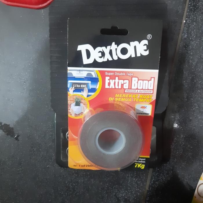 

Stok Baru Dextone Super Double Tape 25mm Extra Bond Indoor & Outdoor