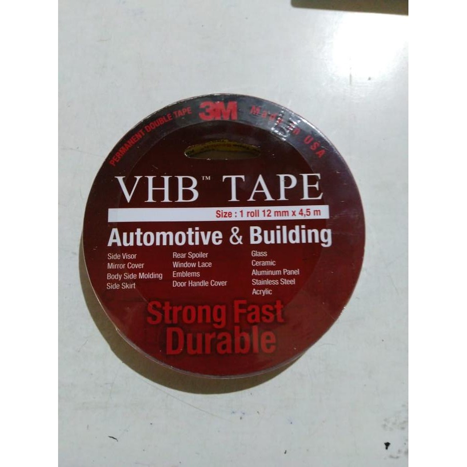

Stok Baru Double tape 3M VHB 12mm x 4,5 meter