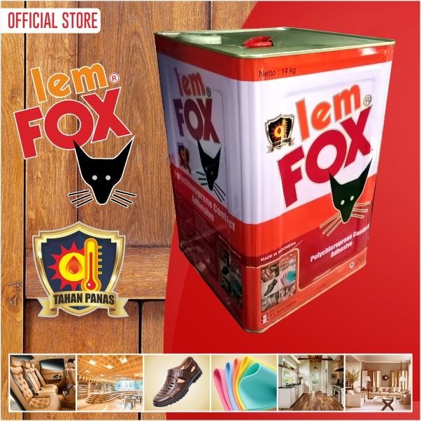 

Stok Baru Lem Fox Lem Kuning Serbaguna Lem HPL Lem Fox Merah Blek 14 kg