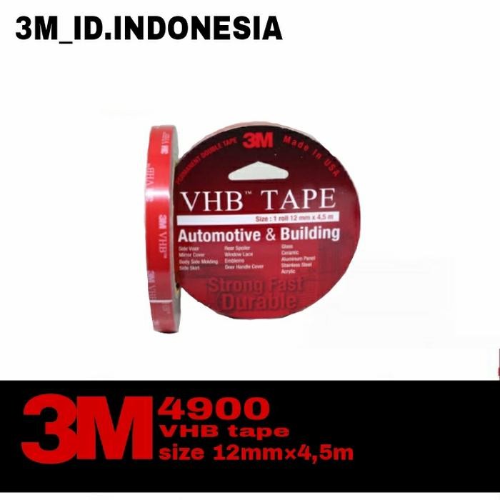 

Stok Baru 3m Original Produk_4900.VHB tape/double tape 12 mm 4,5 m/perekat