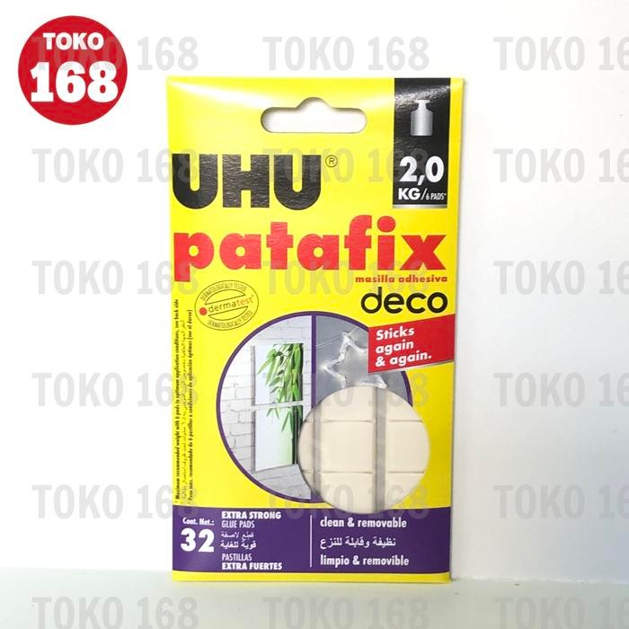 

Stok Baru UHU Patafix Deco/Glue Tack/Lem Serbaguna Putih 32 Pad (SET)