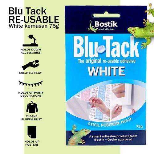 

Stok Baru BOSTIK BLUTACK BLU TACK WHITE REUSABLE ALL PURPOSE ADHESIVE LEM PEREKAT SERBAGUNA BISA