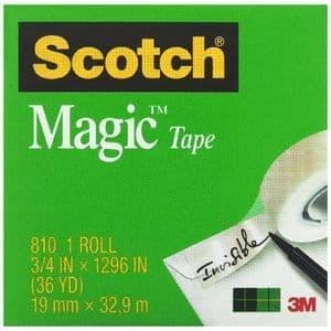 

Stok Baru Scotch Magic Tape CAT 810 uk.3./4in x 1296in (36 Yd)