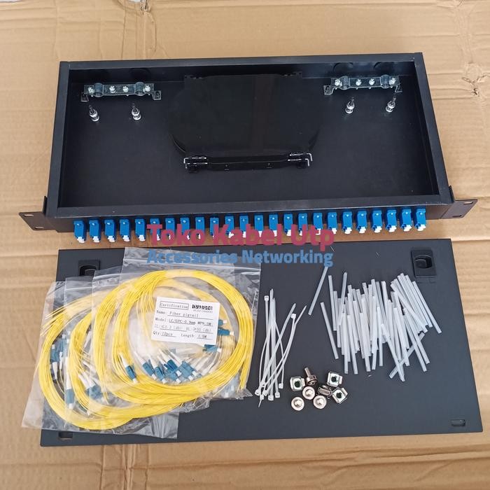 Diskon Odf/Otb Rackmount 48Core Lc-Lc Singlemode Komplit Adapter+Pigtail