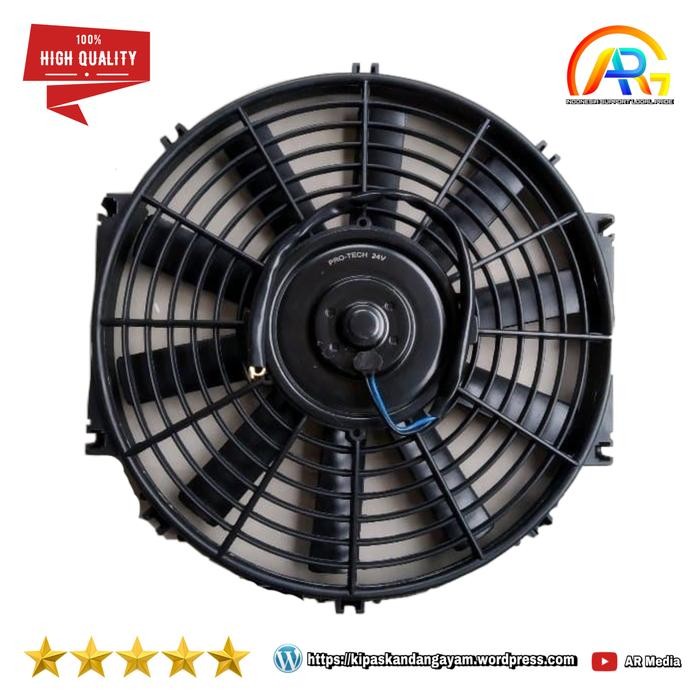 Exhaust fan 12inch 24v kipas pendingin mobil box Doc atau extrafan
