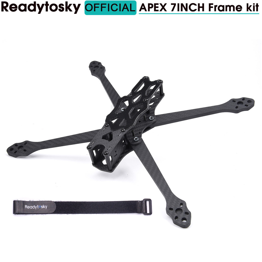 Drone balap Quadcopter serat karbon 7 inci 295mm, Kit rangka