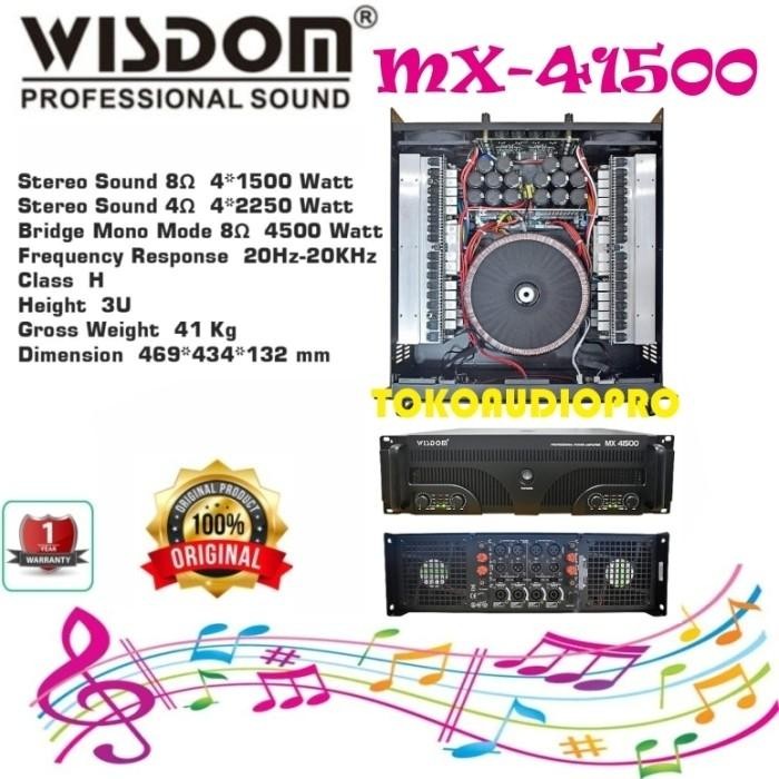 Power Wisdom Mx41500 4-Annel Power Amplifier Wisdom Mx-41500