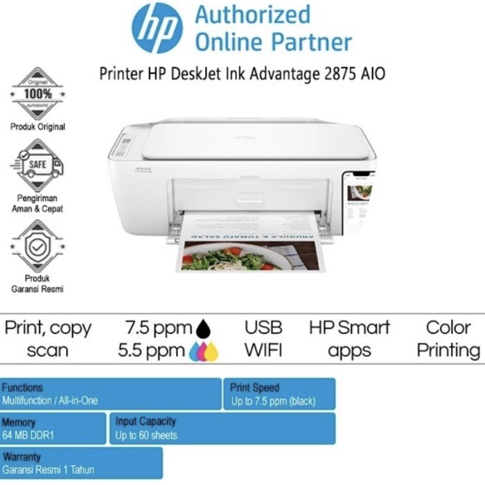 Printer HP Deskjet 2776 wireless HP2776 ink advantage printer wifi