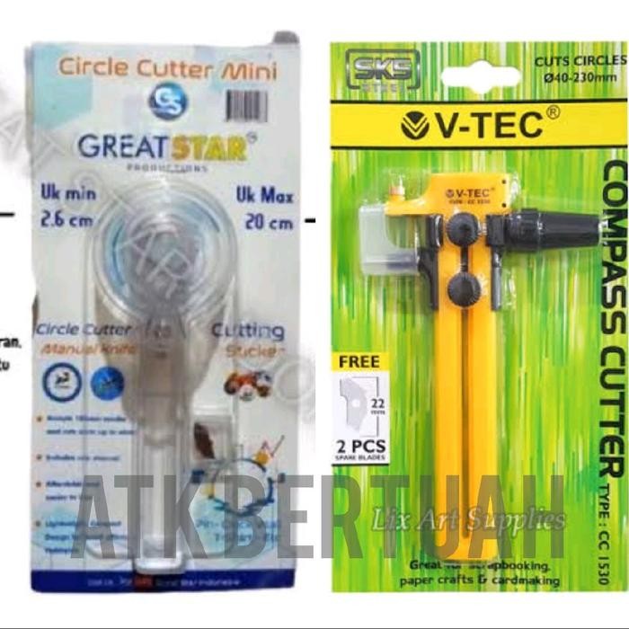 

Vtec Cc1530 Compass Cutter Great Star AdjustableMiniCircleCutterPemotongLubangBulatan