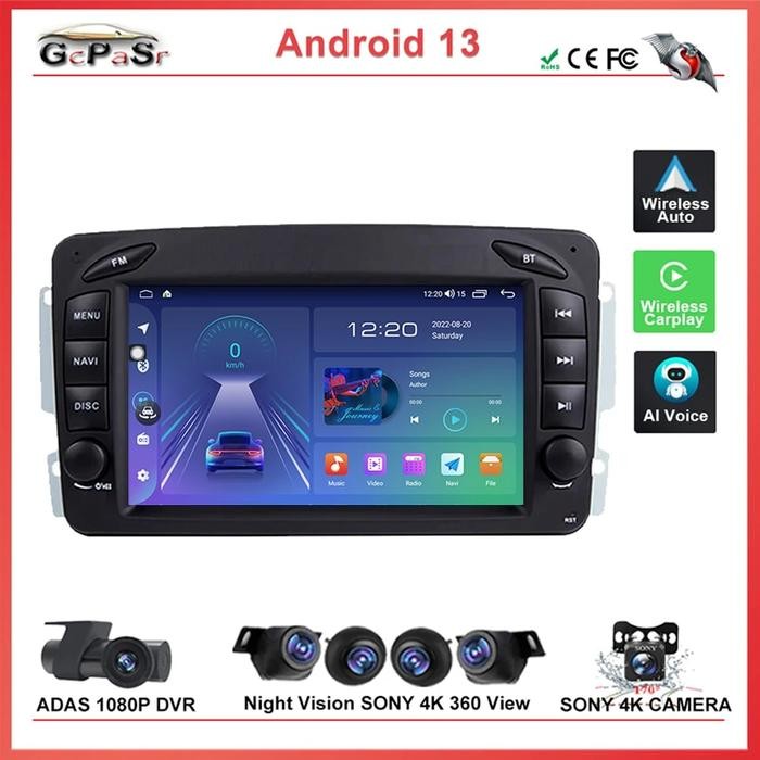 Android Car Radio For Mercedes Benz CLK W209 W203 W208 W463 Stereo