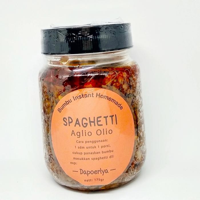 

bumbu instan spaghetti aglio olio homemade New