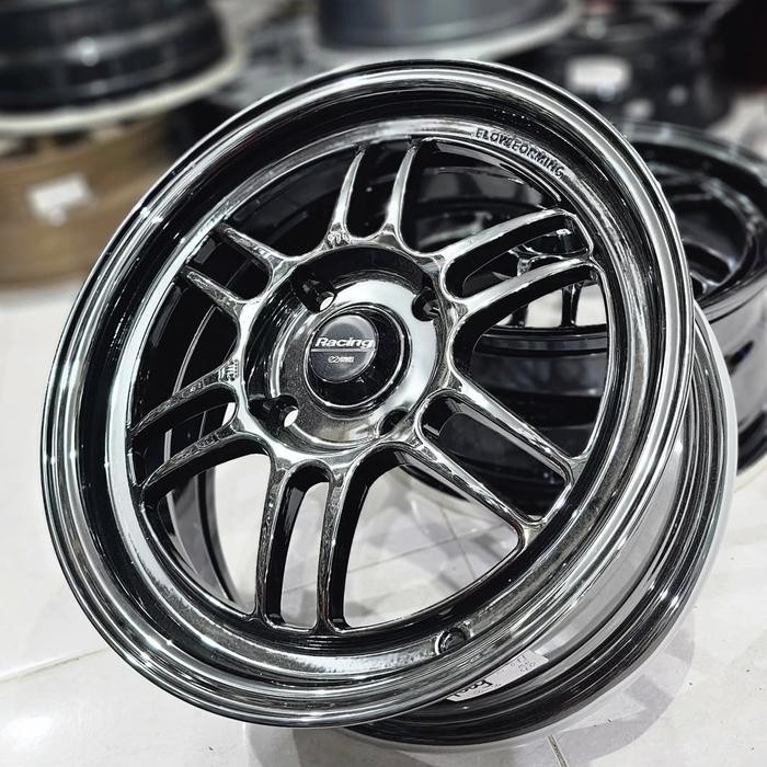 velg mobil ring 15 ENKEI RPF1 BLACK CROME PCD 4x114,3 velg racing r15 Avanza xenia veloz kijang