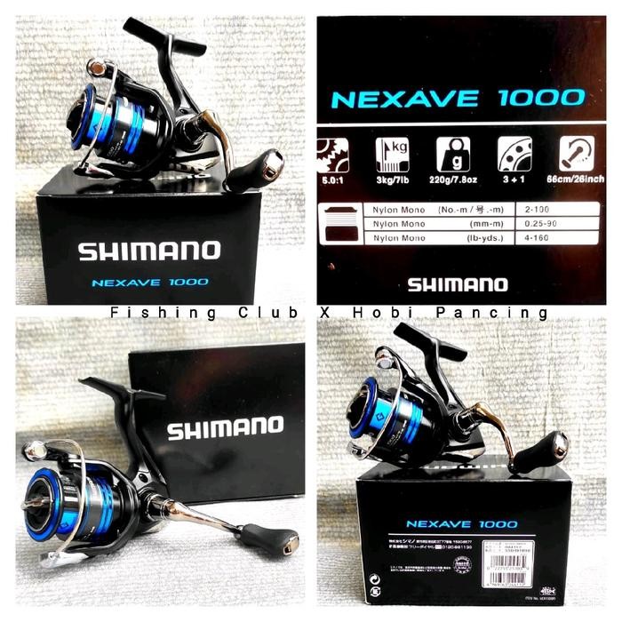 Banyak Dicari Reel Shimano Nexave 1000 2500 Hg C3000 Hg 4000 Hg C5000Hg Ril Shimano Jepang Pancing