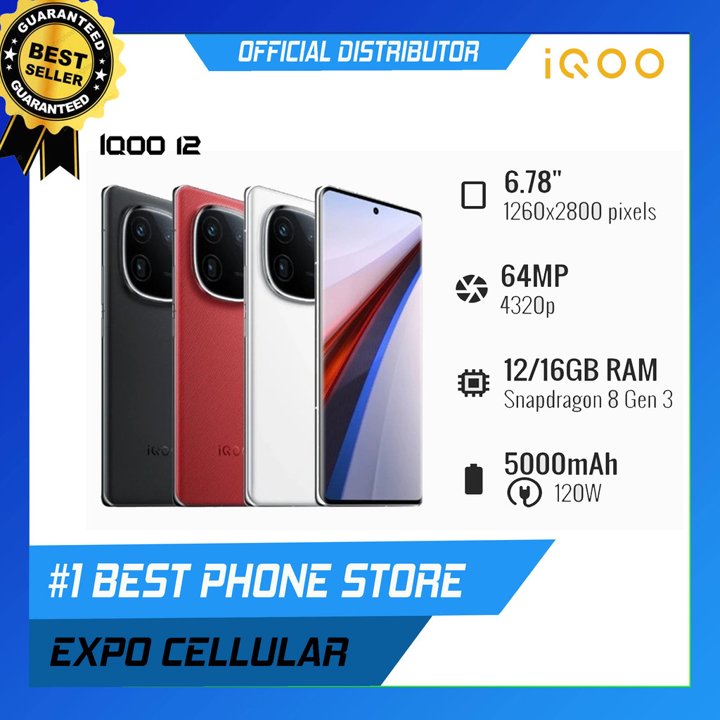IQOO 12 5G - 16/512GB - SNAPDRAGON 8 GEN 3 - REPACK