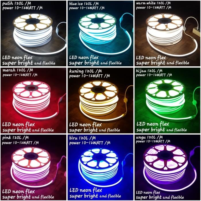 Lampu Led Neon Flex Smd 2835 120Leds Per Meter Hijau Meteran
