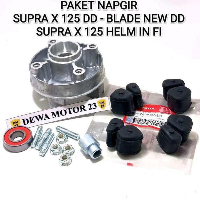 Terbaru Paket Napgir + Bosh + Karet Tromol + Baut + Bearing Supra X 125 Double Disk Supra X 125 Helm