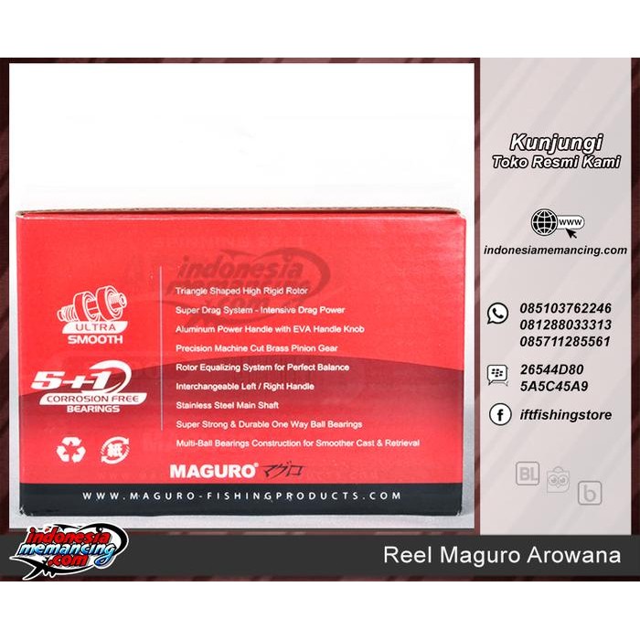 Banyak Dicari Reel Pancing Spinning Maguro Arowana 1000
