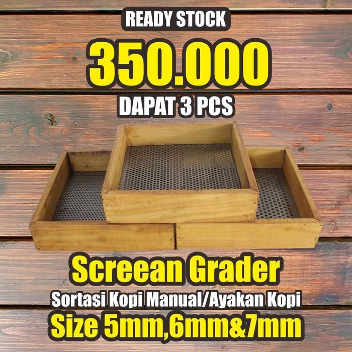 SCREEN GRADER SORTASI KOPI MANUAL (DAPAT 3 PCS)