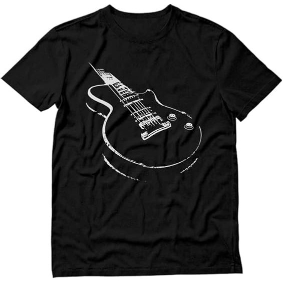 Kaos Gitar Hadiah untuk Pria Musisi Pemain Gitaris Kaos Pria Motif