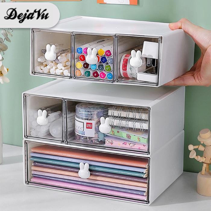 

HOT SALE! Dejavu Rak Alat Tulis Kantor Organizer Meja Rias Tempat Make Up Kosmetik Storage Desktop