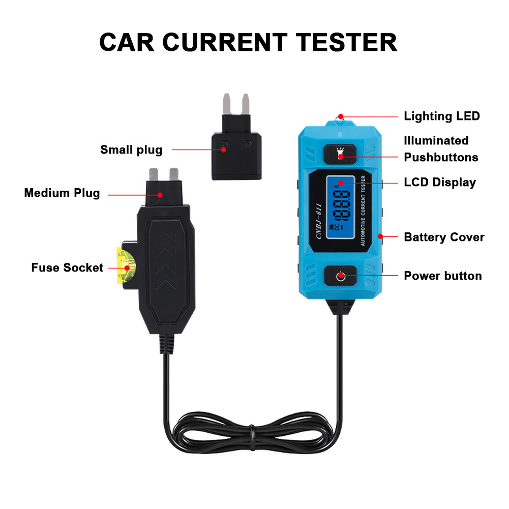 CNBJ-611 Automotive Fuse Current Tester Car Leakage Analyzer Fault Tester Automotive Fuse Current
