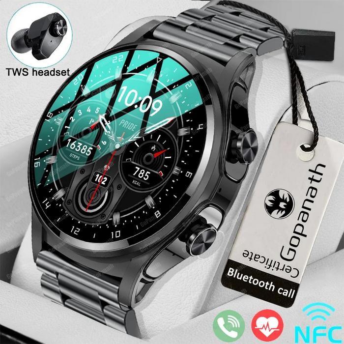 Smart Watch Men Smart Watch 2023 TWS Bluetooth Earphone Call Music