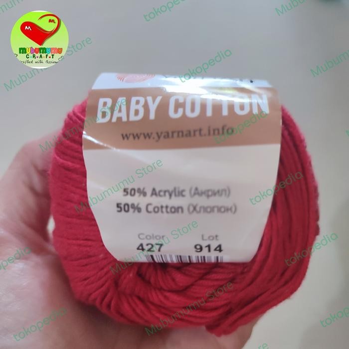 [427 MERAH] YARNART BABY COTTON - Benang rajut turki yarntherapy